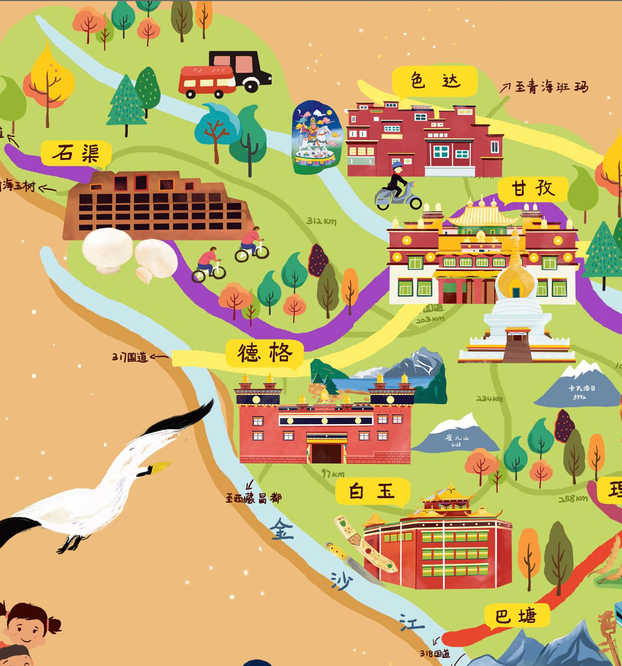 单县手绘地图景区的文化宝库